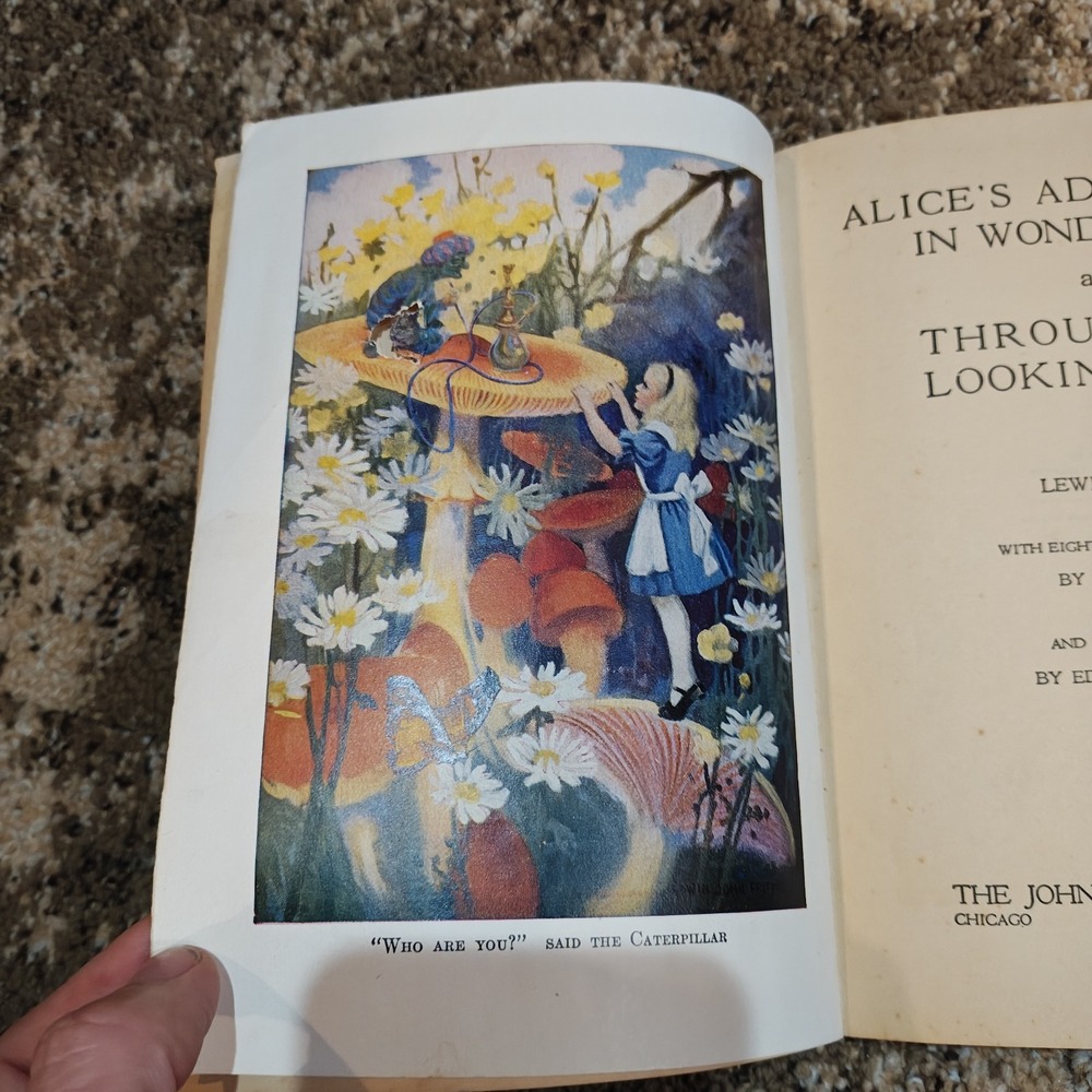 1925 First PRETTY Edition ALICE'S ADVENTURES IN WONDERLAND‎ [Colored Pictures] - Picture 6 of 11